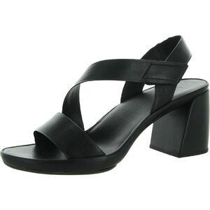 Naturalizer Womens Genn-Skip Black Leather Ankle Strap Heels Shoes NWT